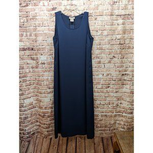 Travel Smith Dress Blue Sleeveless 100% Polyester Size 14P Women's Petite